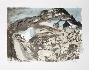 John Piper CH,&nbsp;British 1903-1992,&nbsp;Garn Fawr [Levinson 327], 1981;&nbsp;lithograph in colours on V&eacute;lin...