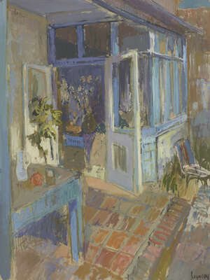 
	
		John Livesey, 
		British 1926-1990- 
		 
		A Conservatory; 
		 
		gouache on paper,...