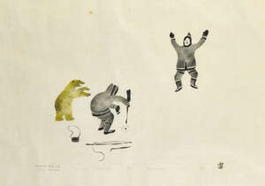 
	
		Lipa Pitsiulak,
		Canadian 1943-2010-
		 
		Waiting Patiently, 1974;
		 
		stonecut...