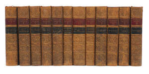 
	
		SCOTT, (W.), WAVERLEY NOVELS, 23 Vols., gilt highlighted brown leather boards, Adam &...