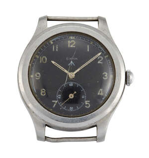 
	
		A World War Two period stainless steel British military issue 'Dirty Dozen' wristwatch by...
