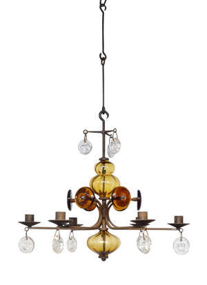 
	
		Erik Hoglund (1932-1998) for Boda Glasbruk/Boda Smide, 
		 
		Hanging candelabra, circa...