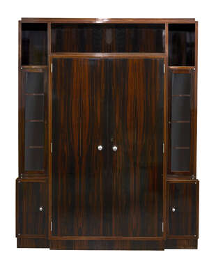 
	
		French Art Deco, a Macassar Bibliothèque
		c.1930
		The central pair of doors enclosing...