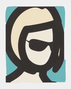 
	
		Julian Opie, 
		British b.1958- 
		 
		Female tourist, 2015; 
		 
		screenprint with...