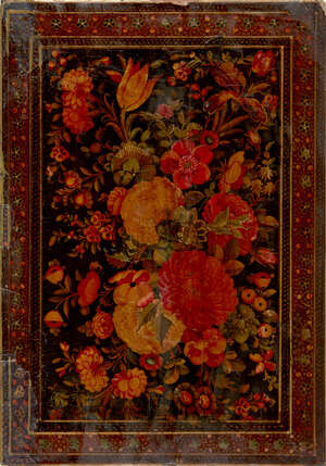 
	
		A pair of Qajar lacquered book bindings, Iran, 19th century, of rectangular form, each...