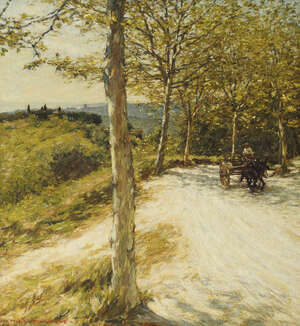 
	
		Henry Herbert La Thangue RA, 
		British 1859-1929-
		 
		Spring in Provence;
		 
		oil...