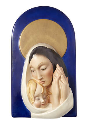 
	
		Lenci, an earthenware 'Madonna and Child' plaque designed by Otto Maraini 
		Second...