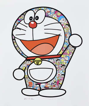 
	
		Takashi Murakami,
		Japanese b.1962-
		 
		Doraemon: Here We Go!, 2020;
		 
		