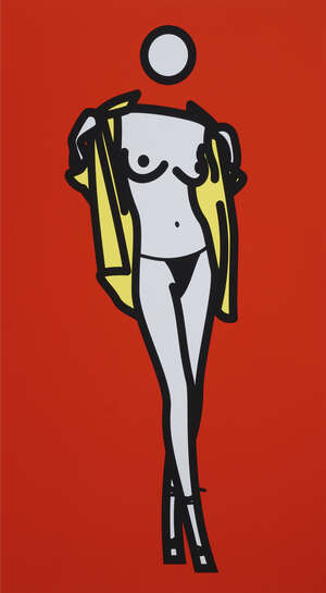 
	
		Julian Opie,
		British b.1958-
		 
		Woman Taking Off Man's Shirt (CRISTEA p.244),...