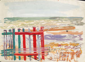 
	
		Peter Foldes,  
		British/Hungarian 1924-1977 - 
		 
		Untitled (seascape); 
		 
		