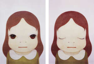 
	
		Yoshitomo Nara,
		Japanese b.1959-
		 
		Cosmic Girl: Eyes Open/ Eyes Closed,...