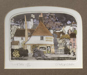 
	
		Graham Clarke, British b.1941- The Very Place; etching and aquatint, signed, titled and...