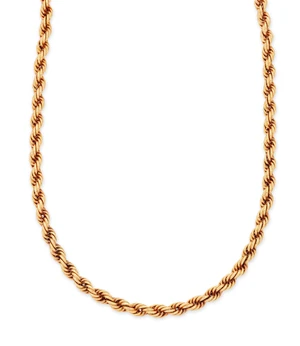 A hollow rope-twist chain necklace, length 71.5cm (VAT charged on hammer price)