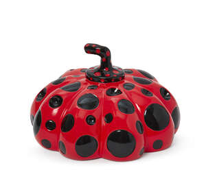 
	
		Yayoi Kusama,
		Japanese b. 1929-
		 
		Naoshima Red Pumpkin;
		 
		painted cast...