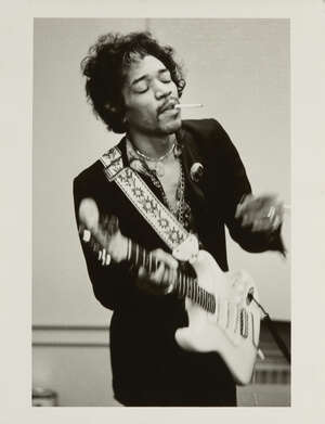 
	
		Linda McCartney, 
		British 1941-1998- 
		 
		Jimi Hendrix; 
		silver gelatin print...