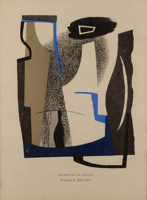 
	
		John Piper CH, 
		British 1993-1992-
		 
		Invention in Colour, 1937; 
		 
		lithograph...