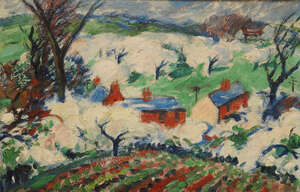 Joseph Gray, 
		British 1890-1963- 
		 
		Marlow, Buckinghamshire; 
		 
		oil on canvas, signed and inscribed verso, 30.5x46cm (ARR) 
		 
		Provenanc