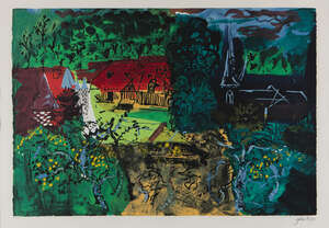 
	
		John Piper CH, 
		British 1903-1992- 
		 
		St Germain-de-Livret [Levinson 357], 1983;...