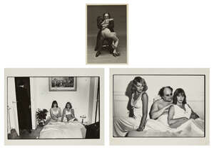 Helmut Newton, 
German 1920-2004- 
 
Gustave Moreau and friends; 
two silver gelatin prints on...