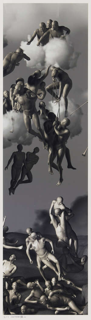 
	
		Miao Xiaochun, 
		Chinese b.1964-
		 
		F-5, 2006;
		 
		digital print in colours on...