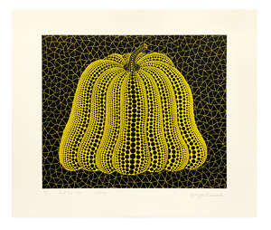 
	
		AMENDMENT: The work is unframed
		Yayoi Kusama,
		Japanese, b.1929-
		 
		Pumpkin MY...