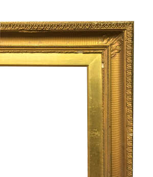 
	
		An English Gilded Composition Neoclassical Style Frame, early 20th century, with plain...