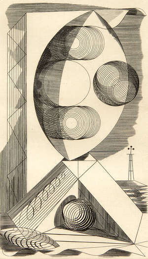 
	
		Edward Bawden CBE RA,
		British 1903-1989- 
		 
		Composition, 1937;
		 
		engraving on...