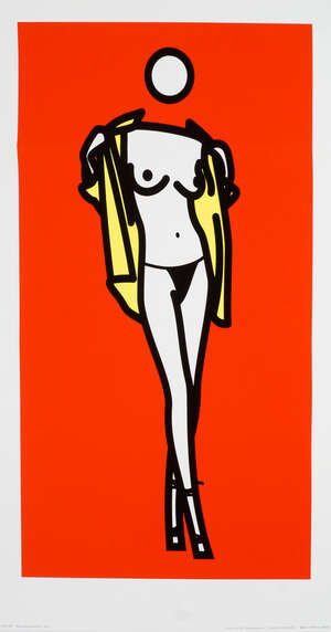 
	
		Julian Opie, 
		British b.1958- 
		 
		Woman Taking Off Man's Shirt (CRISTEA p.244), 2003;...