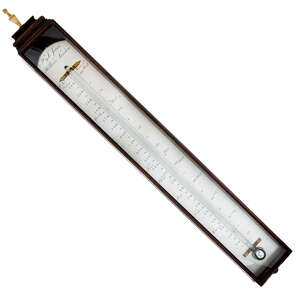 
	
		A George III mahogany cased wall thermometer, by W & S Jones, early 19th century, with...