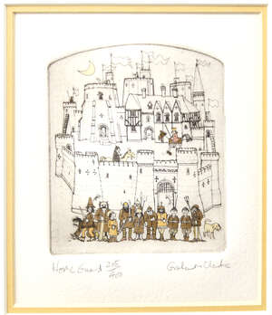 
	
		Graham Clarke, British b.1941- Home Guard; etching and aquatint, signed, titled and...