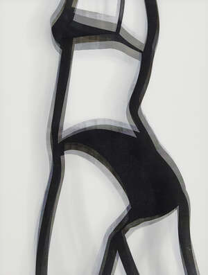 
	
		Julian Opie, 
		British b.1958-
		 
		Suzane Walking (back), 2006;
		 
		acrylic...