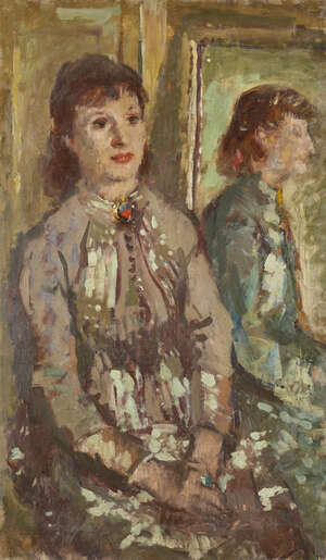 
	
		Edward Le Bas RA, 
		British 1904-1966- 
		 
		Portrait of a lady; 
		 
		oil on...