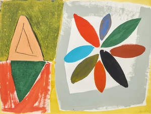John Talbert McLean, British 1939-2019 - Window, 2003; acrylic on canvas, signed with initials and dated lower right 'JM 2003', 55 x 73 cm (ARR) 
