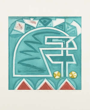 Gordon House, British 1932-2004, Night Mine, 1984; Gwent Man, 1984; Coed-Y-Poetch, Herbert Gunter, 1984;...
