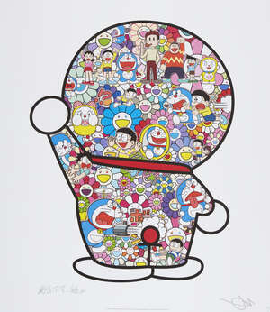 
	
		Takashi Murakami,
		Japanese b.1962-
		 
		Mr. Fujiko F. Fujio and Doraemon Are in the...