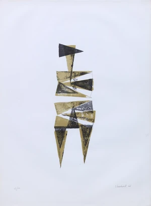 Lynn Chadwick CBE RA,&nbsp;British 1914-2003,&nbsp;Trig III, 1966;&nbsp;lithograph printed in colours on wove,&nbsp;