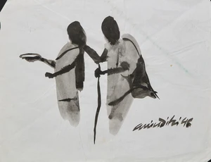 Anindita Dutta, (Indian b.1973-)
Untitled, 1996;
ink on paper, signed and dated lower right with...