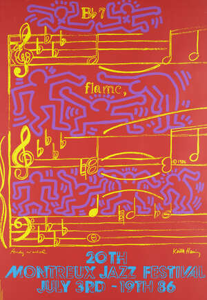 Keith Haring, American 1958-1990 & Andy Warhol, American 1928-1987, Montreux Jazz Festival, 1986; 