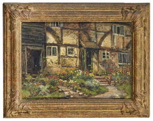 
	
		Frank Moss Bennett, 
		British 1874-1952- 
		 
		Whitley;
		 
		oil on canvas laid...
