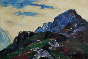 
	
		Joseph Gray,
		British 1890-1963- 
		 
		Mountain landscape;
		 
		oil on canvas,...