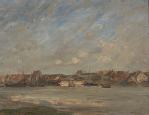 
	
		Berthe des Clayes ARCA, 
		Scottish/Canadian 1877-1968- 
		Fishing port, 1919; 
		oil on...