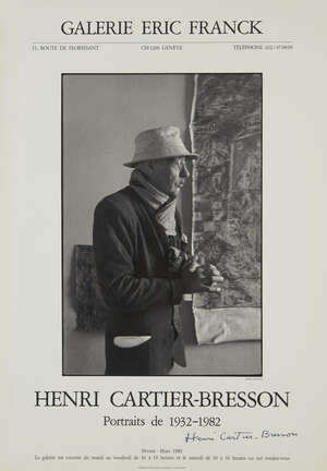 Henri Cartier-Bresson, 
French 1908-2004- 
Galerie Eric Franck Poster, 1983; 
offset lithographic...