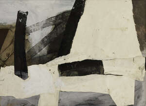 
	
		Roy Turner Durrant, 
		British 1925-1998- 
		 
		Untitled (black, white, and grey...