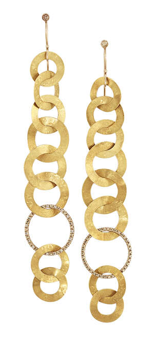 
	
		A pair of diamond drop earrings, by H. Stern, each composed of nine partly graduated...