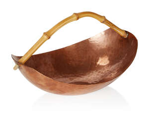 
	
		Michael Harjes for Harjes Metallkunst, 
		 
		Hammered copper basket, circa 1960, 
		