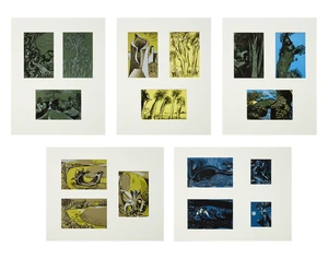 John Craxton RA,&nbsp;British 1922-2009,&nbsp;Sixteen prints for Visionary Poems and Passages or The...