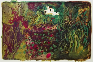 John Piper CH,&nbsp;British 1903-1992,&nbsp;Creysse, Dordogne [Levinson 190], 1968;&nbsp;screenprint in colours on...