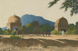 
	
		William Gronow Davis, (1941-2015) Daulatab, Nr Aurangabad, 1989, signed and dated 'Gronow...