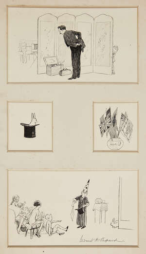 
	
		Ernest Howard Shepard OBE MC, 
		British 1879-1976 - 
		 
		Untitled; 
		 
		pen and...
