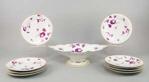 
	
		A Worcester Flight, Barr and Barr part dessert service, 19th century, decorated with...